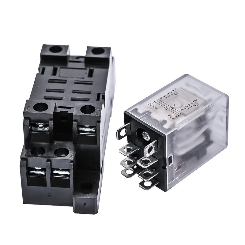 mxuteuk 2pcs JQX-13FL DC 24V Coil 8 Pin 10A DPDT