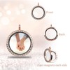 WANDIC Rhinestone Photo Charm, 4 Pieces Round Rose Gold Crystal
