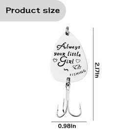 Fathers Day Fishing Gifts for Dad from Daughter, Father's Day Fishhook Gift for Dad Daddy Birthday Gift for Dads Fish Lovers Gifts for Men Dads Fish Hook for Papa Retirement Present for Papa Men