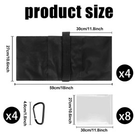 4 Stück Sandbags,Sandsack für Stativ Fotografie,27 x 58.5cm Oxford 600D GegenGewichte mit Haken und Verschließbarem Beutel,zur Beschwerung Abspannung Einer Bespannung