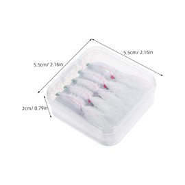 WHAMVOX 5pcs Realistic Fishing Lures Soft Shrimp Baits for Bass and Trout Fishing Freshwater Saltwater for