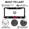 Hurifeng 1 Pack Black Bling License Plate Frame with Red