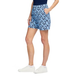 IZOD Women's Golf Shorts Performance Stretch, Medieval Blue Floral
