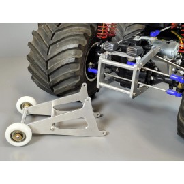 JP Garage Tamiya RC 1/10 Clodbuster Bullhead Aluminum F & R Axle Mount Wheelie Bar Kit