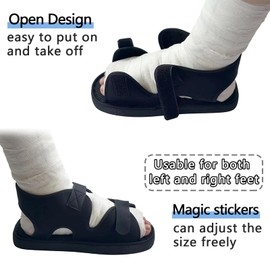 Siomlana Adjustable Walking Boots Recovery Cast Shoe Covers,Rehabilitation shoes,Universal for Both Left and Right Feet,Medical Boots for Men or Women M