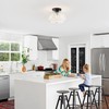 OYKYOHEI Semi Flush Mount Ceiling Light, Globe Glass Ceiling Light