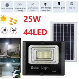 Unbranded 25W LED Solar Lights Floodlight Outdoor Garden Waterproof Lamp IP67 w/ Remote