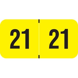 Doctor Stuff - 2021 Chart Stickers, Yellow, Compatible with Smead ETYJ Series Labels, 3/4" x 1-1/2", 1 Roll, 500/Roll