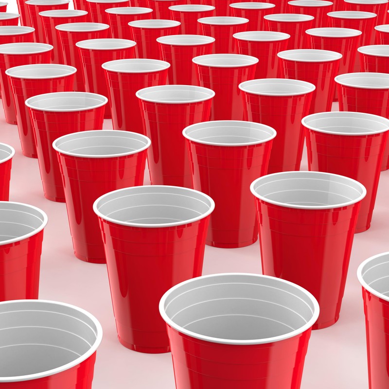 YARIX Plastic Cups- Red Drinking Cups-Red Cups 50 Pcs (12
