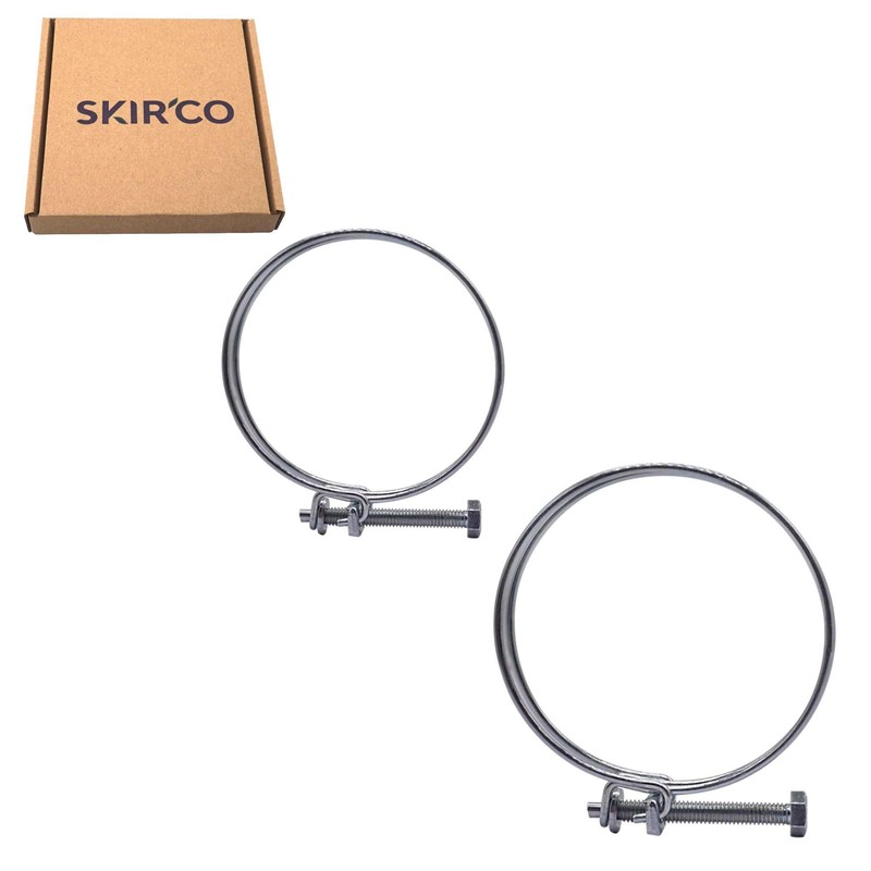 SKIR'CO (2 pcs) Adjustable Double Wire Hose Clamps 55-60 mm,