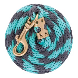 Weaver Leather Poly Value Lead Rope Gray/Mint, 5/8" x 8'