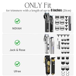 Case for KIKIDO/Novah/GLAKER/Ufree/FADEKING/GSKY/Romanda Hair Clippers Professional Cordless, Beard Trimmer Grooming Storage Holder for Hair Trimmers Set(Case Only) (Black)