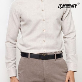 LEACOOLKEY Belts for Men,Leather Ratchet Belt with slide automatic Buckle, Men’s Adjustable Belt 33mm for Men Dress Jeans