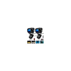 2 Faros Luces Led Auxiliares 4 Modos Lupa Para Moto