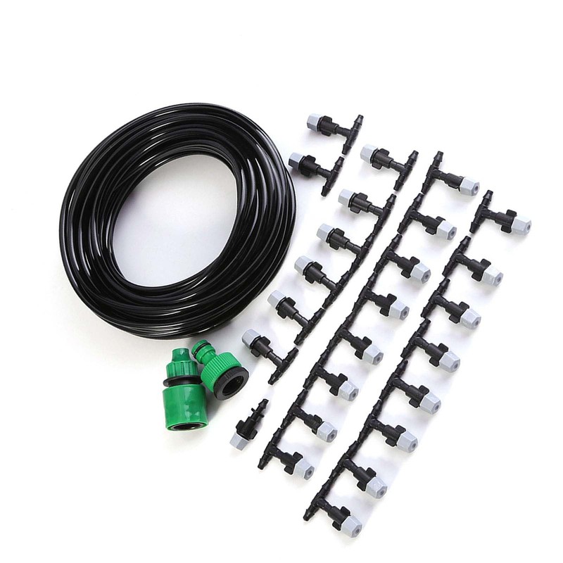 Domary Water Misting System Hose Sprinkler Nozzle Set Greenhouse Patio