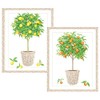 Caspari Citrus Topiaries Assorted Embossed Boxed Note Cards, 40 Note