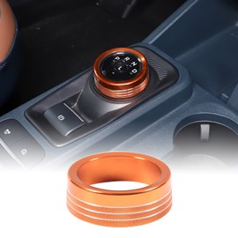 Aunginsy Car Gear Shift Switch Button Ring Trim Cover Compatible with Ford Maverick 2022 2023 Knob Shifter Head Protect Decor Interior Accessories Orange