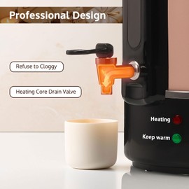 OFFNOVA Wax Melter for Candle Making, 6L Large Wax Melting Pot with Heating Core Spout & Digital Display, Ideal for Business or Craft (Pink)