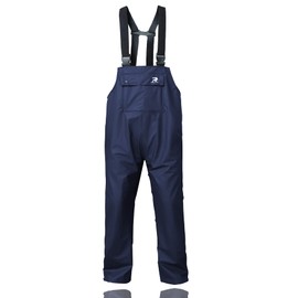 RainRider Rain Pants for Men Women Waterproof Rain Gear Bib Overalls Trousers for Fishing Hunting(Navy,Medium)