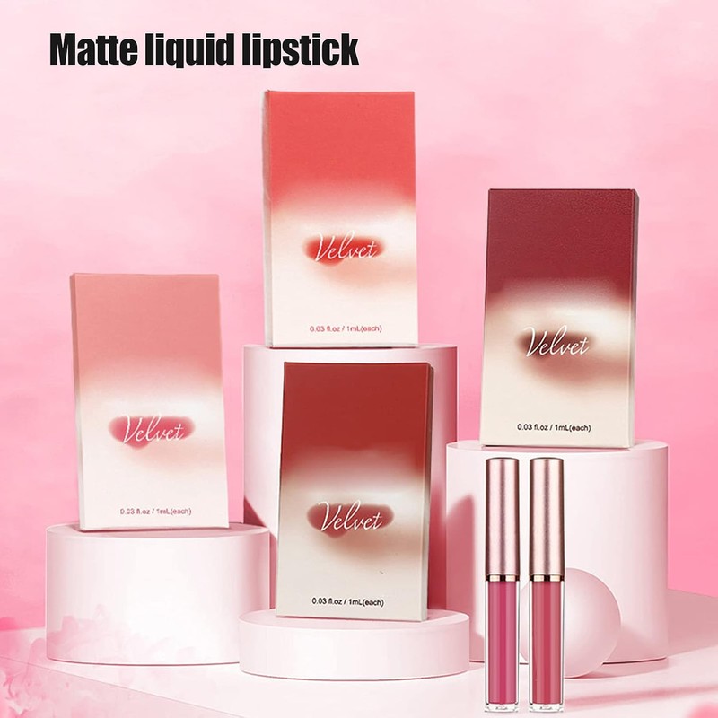 Juego de 16 brillos de labios de color mate, de