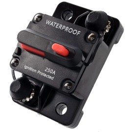 RAISE UP Circuit Breaker Circuit Breaker (Available from 30 A to 300 A) [Can be used within 12-48V Voltage] Self-healing Fuse Metal Car Boat Motorcycle (250A)