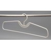 Higher Hangers Vertical-Space-Saving Clothes Hangers, 40-Packs Heavy-Duty White Tube Plastic