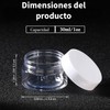 Triko Set de 4 Tarros Redondos de Plástico para Viaje