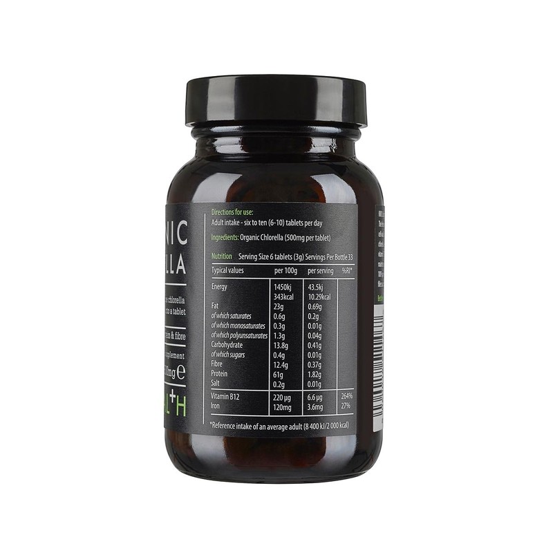 KIKI Health Organic Chlorella Tablets - 200 x 500mg Tablets