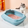 Semi Enclosed Cat Litter Box Odor Insulation Prevent Slip Large
