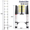 BOCOM 10.5 FT Aluminum Telescoping Ladder, Lightweight Multi-Purpose Collapsible Extension