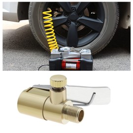 Pack of 2 Tyre Pump Valve Adapter Replacement Car Valve Lever Plug Brass Tyre Valve Air Pump Clip Accessories for Cars Trucks