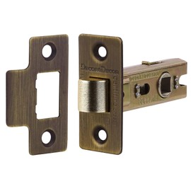 Decoranddecor 3 Inch Tubular Mortice Latch for Internal Doors, Fire Rated (1 Pack, 57-76mm, Antique Brass)