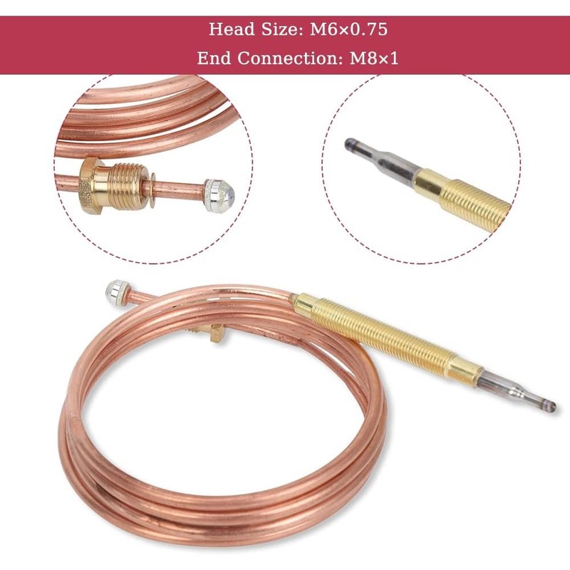 FIND A SPARE Universal 600mm Copper Gas Thermocouple Kit –