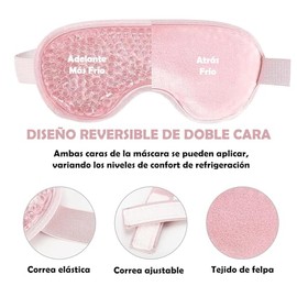 2PCS Antifaz de Gel para Ojos, Antifaz para ojos Reutilizable, Máscara de Hielo Gel con Respaldo de Felpa Suave Suave para Ojos Hinchados Ojeras Migraña Alivio del Estrés Cuidado la Piel (Rosa)
