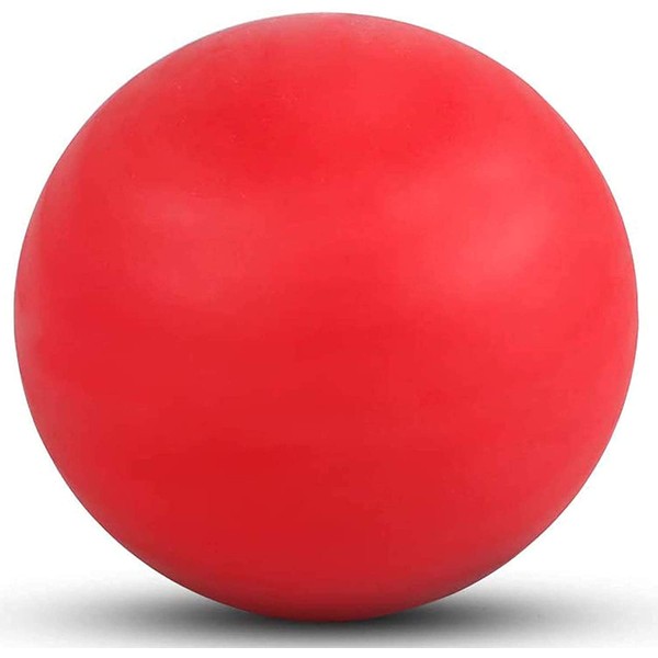 WOVTE Silicone Massage Lacrosse Ball for Sore Muscles, Shoulders, Neck, Back, Foot, Body, Deep Tissue, Trigger Point, Muscle Knots, Yoga and Myofascial Release (Red)