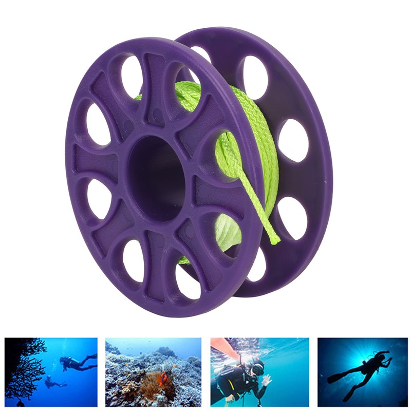 18M Diving Finger Reel Plastic Fluorescent Green Wire Scuba Dive