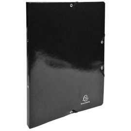 Exacompta Iderama Ring Binder with Elastic Band, A4, Rings, 15 mm, Coated Manila Cardboard, 1 binder