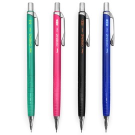 Pentel Orenz Mechanical Pencils - 0.2/0.3/0.5/0.7mm - Assorted Barrel Colours - Pack of 4