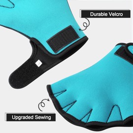 TAGVO Aquatic Gloves for Upper Body Resistance Swimming Gloves with Carry Strap Well Sew No Fade Sizes for Men Women Adults Children
