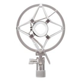 Microphone Mount Holder Silver Metal Shock Mount Stand for KTV Household