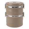 Insulated Food Container 304 Stainless Steel PP Stackable Portable Round