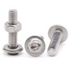 Glvaner (50 Sets) M4-0.7 x 16mm Flanged Washer Button Head