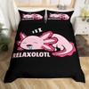 Salamander Duvet Cover for Toddlers Cute Axolotl Bedding Set Pink Girls Children Salamander Bedding Set 135 x 200 cm Kawaii Ocean Sea Life Duvet Cover for Bed Boys Reptiles Animal Bedding