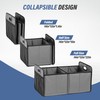 Simple Deluxe Car Trunk Organizer for SUV, Collapsible 2 Compartment