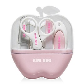 Kini Bini 키니비니 애플 영유아 손톱깍이 가위 네일파일 핀셋 5종세트 KiniVini Apple Baby Nail Clipper Scissors Nail File Tweezers 5-Piece Set