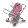 Badger Basket Toy Voyage Twin Doll Stroller with Canopy for