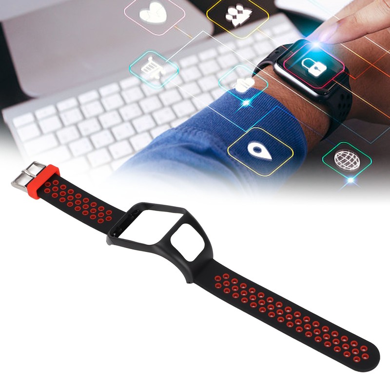 Smartwatch Band Silicone Wrist Watch Strap Dual Color with Pin
