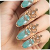 Beavorty Glamorous Manicure Tail Ring Set 4pcs Rhinestone Nail Charms