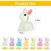 CYNOSURETECH 70 Pieces Of Luminous Bunny Ornaments, Small Resin Ornaments,