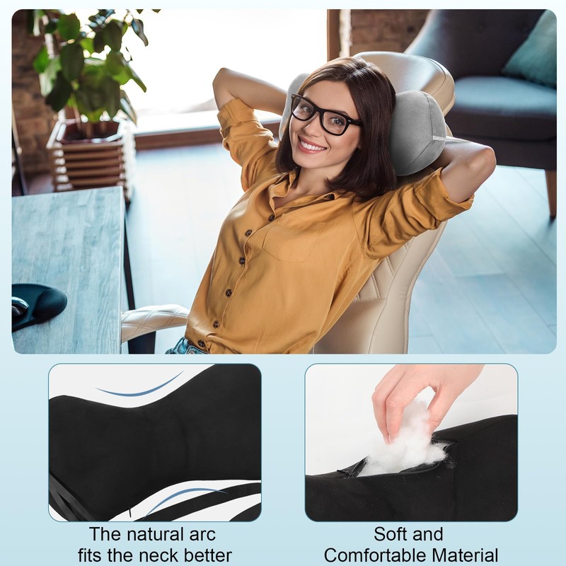 2pcs Dog Bone Shaped Chiropractic Neck and Back Pillow for